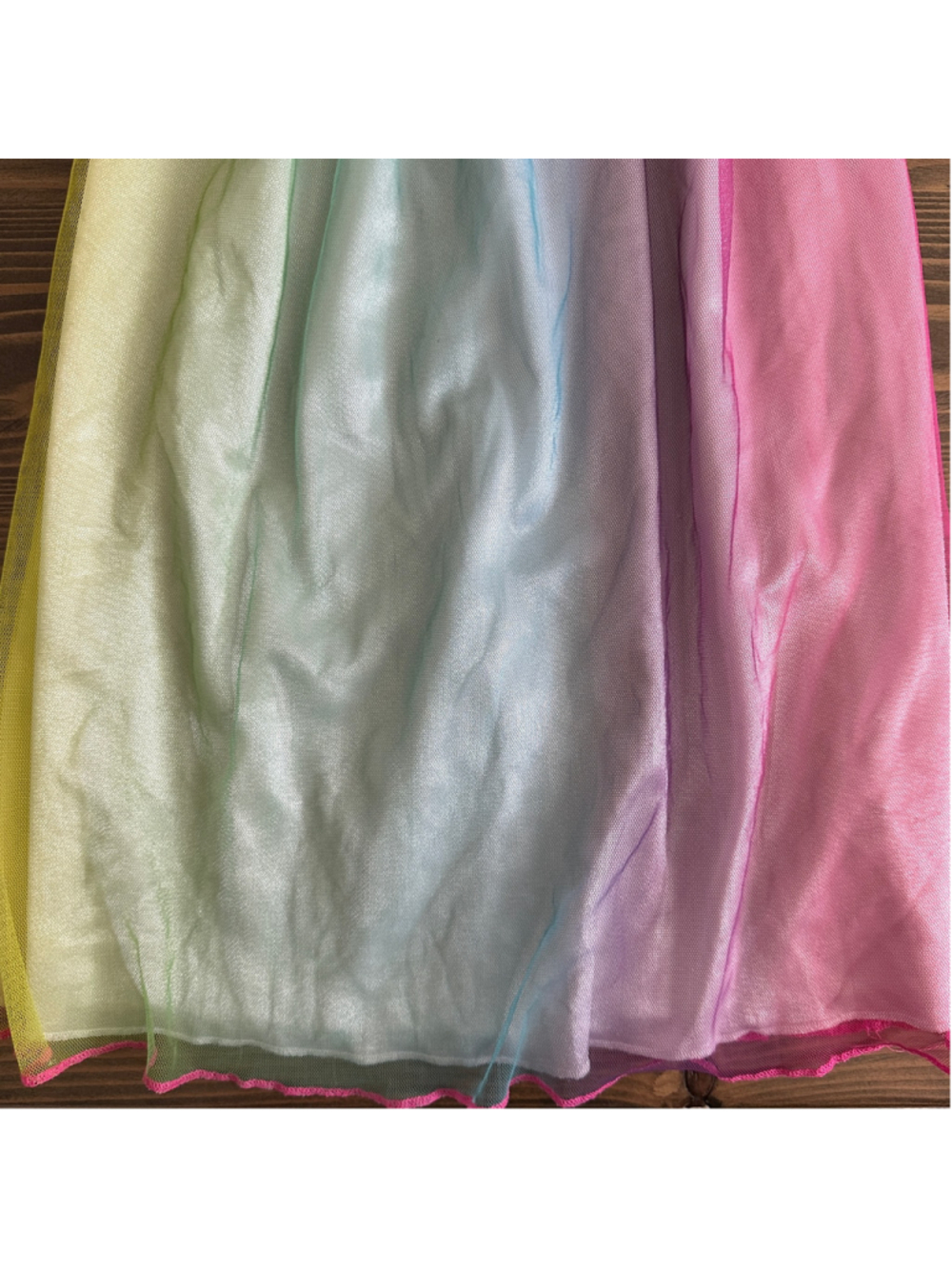 Girls Disney Princess Dress Size 4T Pink Rainbow Tulle Cinderella Ariel Rapunzel - Picture 4 of 7